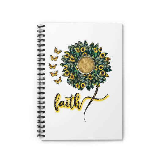 Sunflower of Faith Spiral Notebook - Ruled Line
