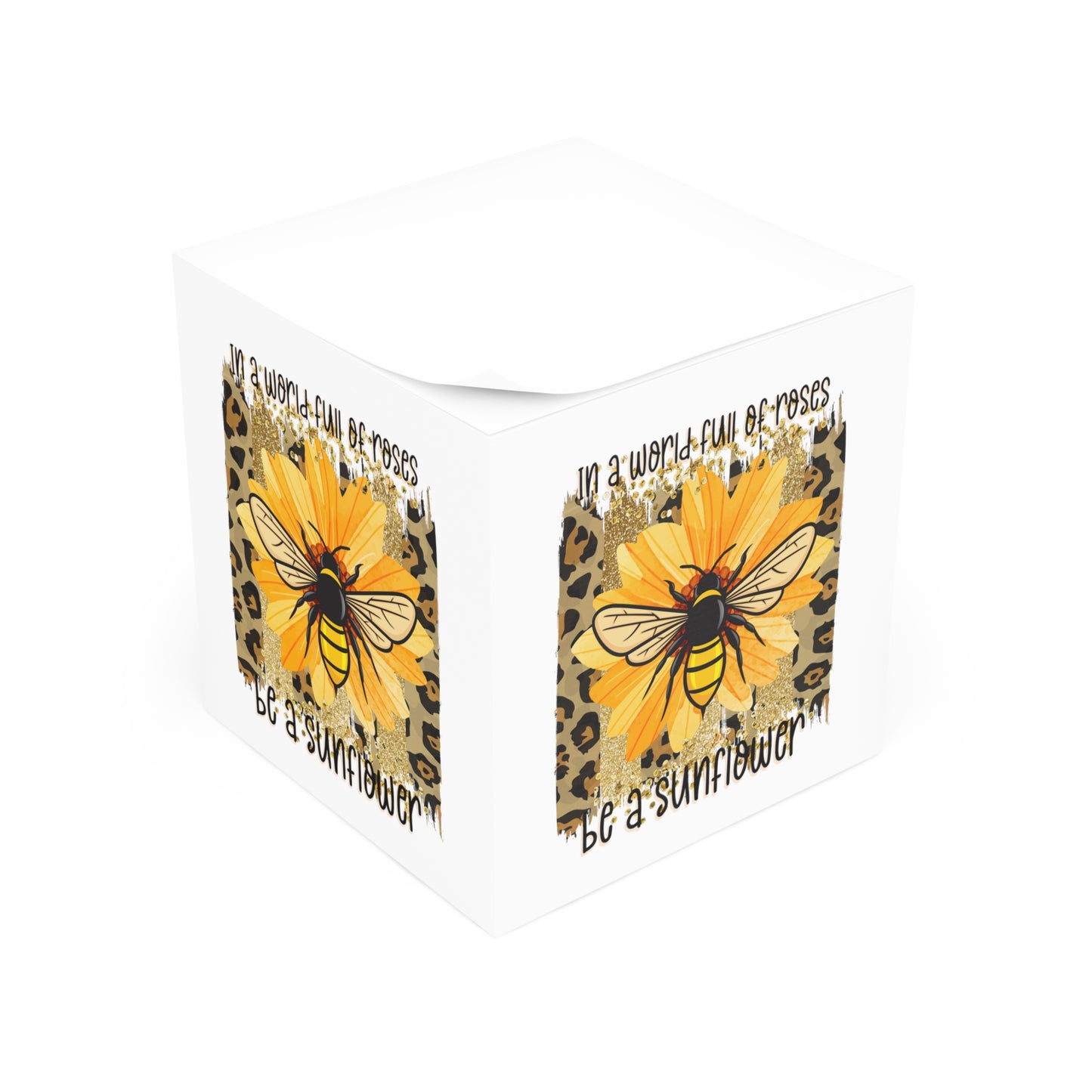 Bee A Sunflower Note Cube
